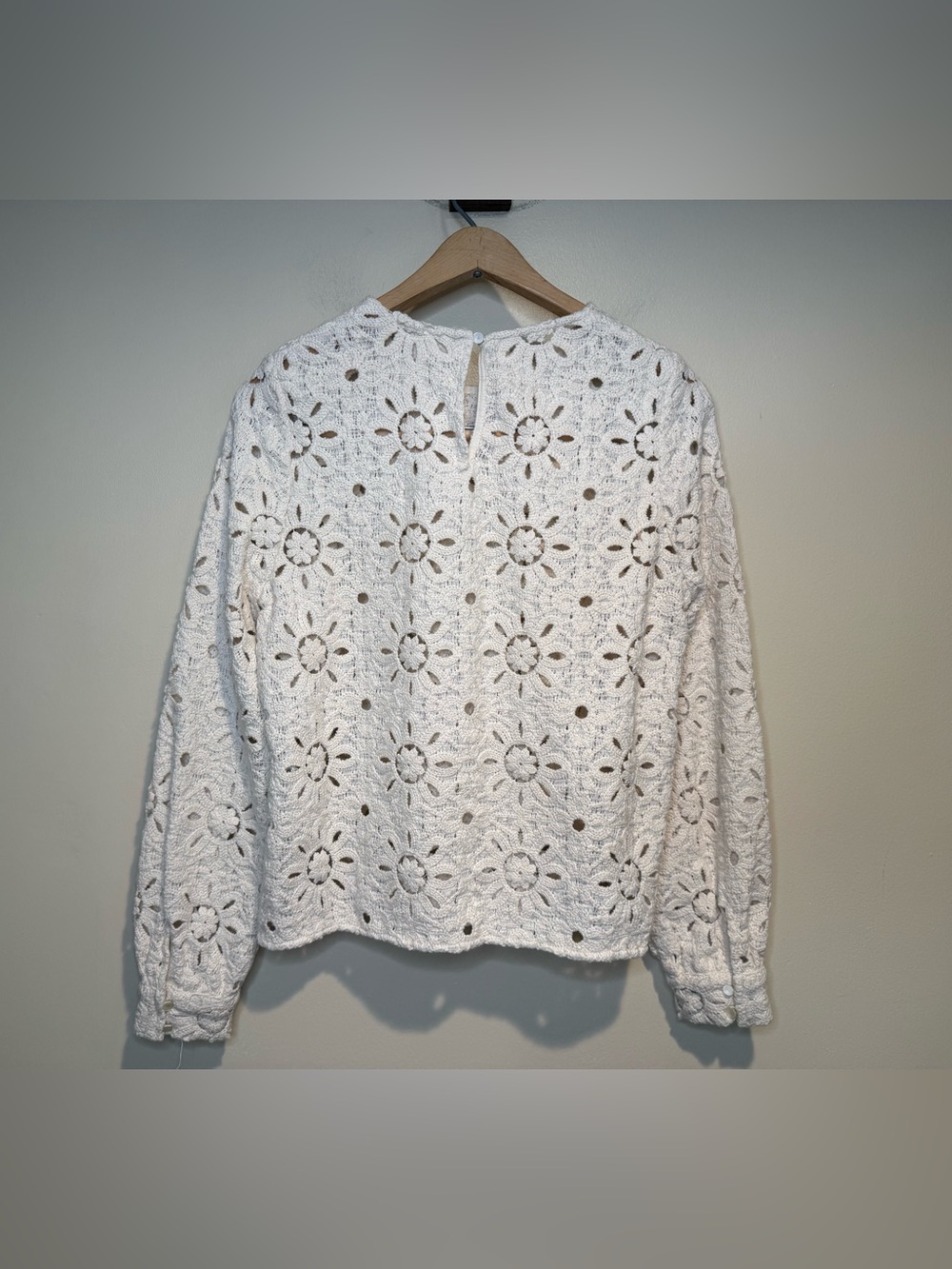 Sézane Ecru Sun Guipure Jesse Blouse - Picture 11 of 11